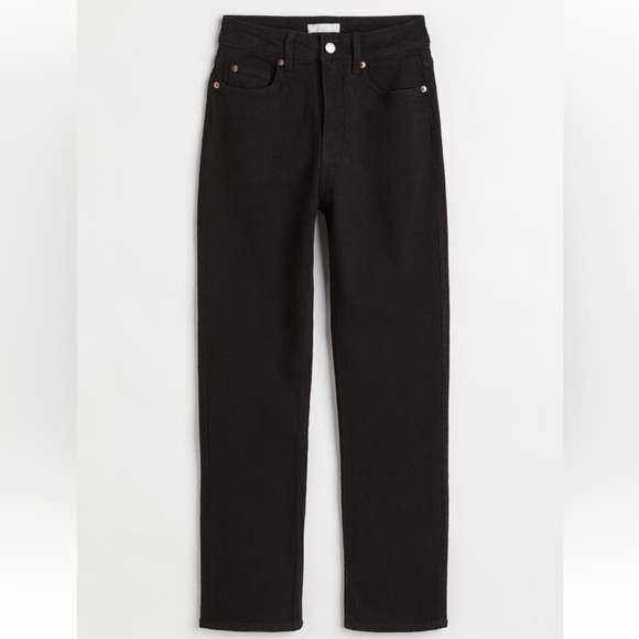 H&M Jeans Nwot Hm High Waisted Straight Leg Black Jeans Poshmark